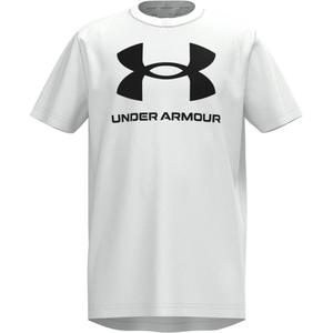 1363282-100-t-shirt-enfant-under-armour-sportstyle-logo-blanc-noir