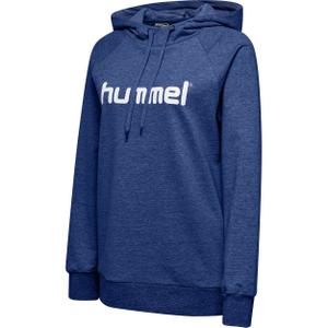 203517-7026-sweatshirt-a-capuche-femme-hummel-cotton-logo-bleu-marine