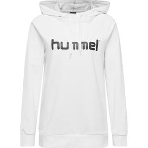 203517-9001-sweatshirt-a-capuche-femme-hummel-cotton-logo-blanc