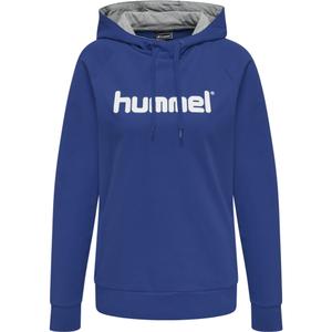 203517-7045-sweatshirt-a-capuche-femme-hummel-cotton-logo-bleu-fonce