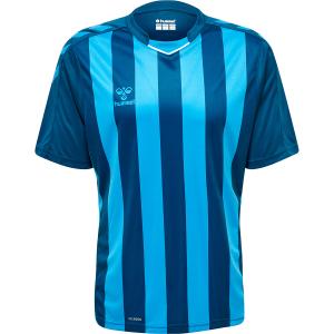 211458-7096-maillot-hummel-striped-bleu-corail-bleu-fonce