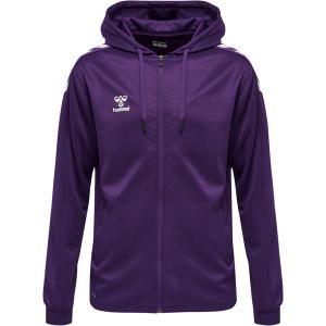 211484-3332-sweatshirt-a-capuche-hummel-zip-pourpre-blanc