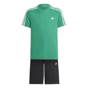 ic5671-ensemble-t-shirt-et-short-enfant-adidas-train-essentials-aeroready-3-stripes-regular-fit-vert-noir