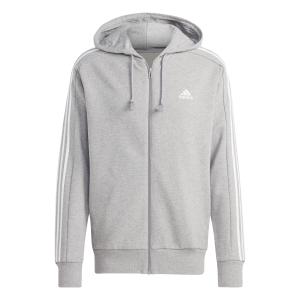 ic9833-sweatshirt-a-capuche-zippe-molleton-adidas-essentials-3-stripes-gris-chine