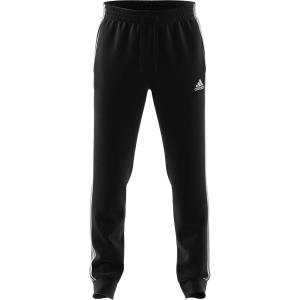 pantalon-adidas-essentials-fleece-tapered-cuff-3-bandes-noir-blanc-1