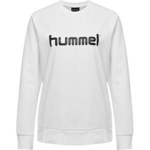 203519-9001-sweatshirt-femme-hummel-cotton-logo-blanc