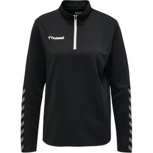 204929-2114-sweatshirt-femme-hummel-demi-zip-hmlauthentic-noir-blanc