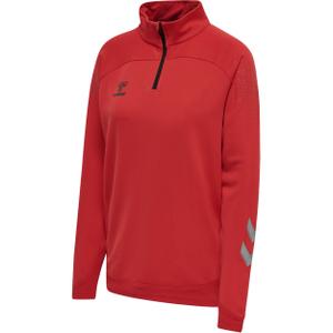 207424-3062-sweatshirt-half-zip-femme-hummel-lead-red