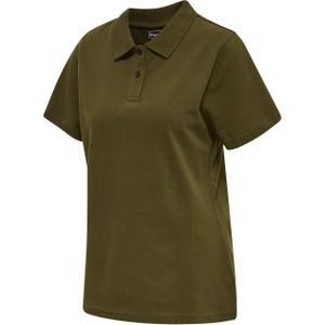 215118-6086-polo-stretch-femme-hummel-red-green
