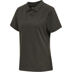 215118-6213-polo-stretch-femme-hummel-red-noir
