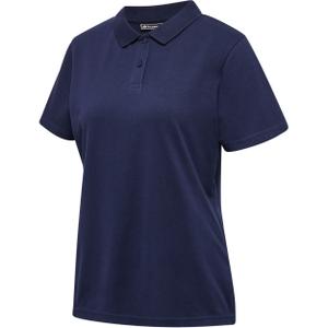 215118-7026-polo-stretch-femme-hummel-red-blue