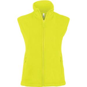 k906-fluorescentyellow-gilet-femme-kariban-melodie-micropolaire-jaune-fluo