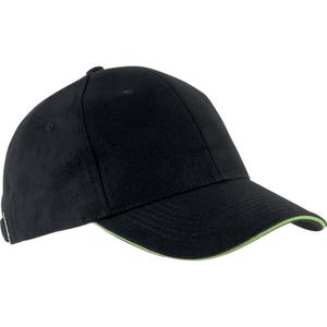 kp011-black-lime-casquette-k-up-orlando-6-panneaux-noir-vert-fluo-tu