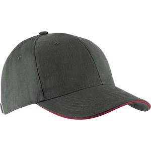 kp011-slategrey-red-casquette-k-up-orlando-6-panneaux-gris-rouge-tu