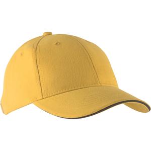 kp011-yellow-slategrey-casquette-k-up-orlando-6-panneaux-jaune-gris-tu