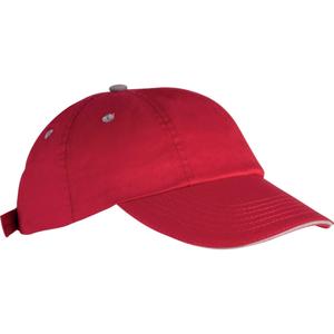 kp036-red-grey-casquette-k-up-6-panneaux-coton-serge-rouge-gris-tu