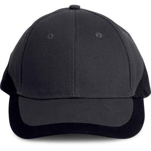 kp045-darkgrey-black-casquette-k-up-racing-6-panneaux-gris-fonce-noir-tu
