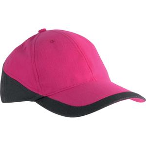 kp045-fuchsia-darkgrey-casquette-k-up-racing-6-panneaux-rose-fuchsia-gris-fonce-tu