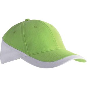 kp045-lime-white-casquette-k-up-racing-6-panneaux-vert-fluo-blanc-tu