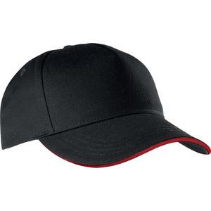 kp130-black-red-casquette-k-up-contraste-5-panneaux-noir-rouge-tu