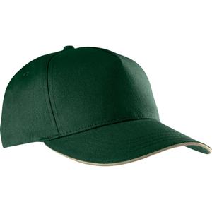 kp130-forestgreen-beige-casquette-k-up-contraste-5-panneaux-vert-foret-beige-tu