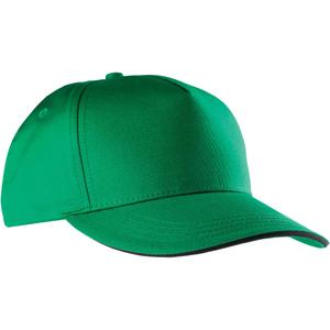 kp130-kellygreen-black-casquette-k-up-contraste-5-panneaux-vert-fonce-noir-tu