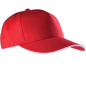 kp130-red-white-casquette-k-up-contraste-5-panneaux-rouge-blanc-tu