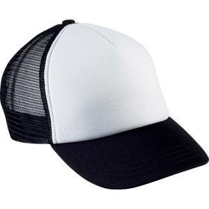 kp143-white-black-casquette-junior-k-up-trucker-5-panneaux-blanc-noir-tu