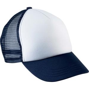 kp143-white-navy-casquette-junior-k-up-trucker-5-panneaux-blanc-bleu-marine-tu