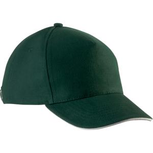 kp148-forestgreen-beige-casquette-k-up-contratse-5-panneaux-vert-foret-beige-tu