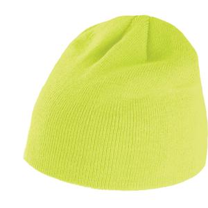 kp513-fluorescentyellow-bonnet-maille-k-up-tricote-jaune-fluo-tu
