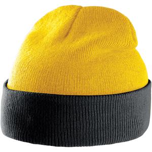kp514-yellow-black-bonnet-k-up-bicolore-revers-jaune-noir-tu