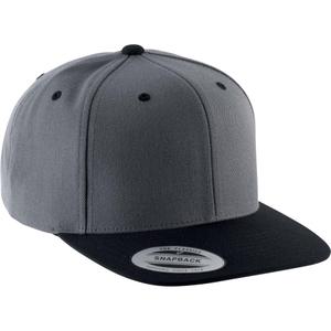 kp910-darkgrey-black-casquette-k-up-visiere-plate-6-panneaux-gris-fonce-noir-tu