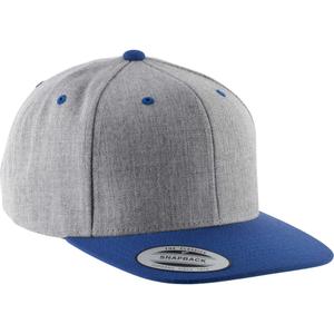 kp910-heathergrey-royalblue-casquette-k-up-visiere-plate-6-panneaux-gris-cair-bleu-royal-tu