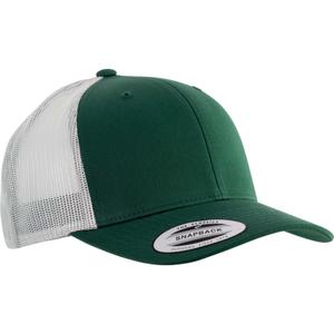 kp912-forestgreen-lightgrey-casquette-k-up-trucker-modele-retro-6-panneaux-vert-foret-gris-clair-tu