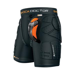 563-bl-short-shock-doctor-ultra-pro-shockskin-relaxed-fit-impact-black