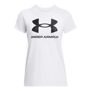 1356305-111-t-shirt-femme-under-armour-sportstyle-graphic-blanc-noir