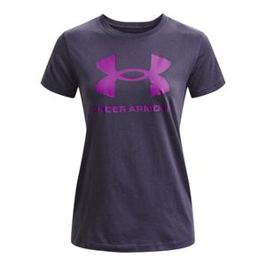 1356305-558-t-shirt-femme-under-armour-sportstyle-graphic-tempered-steel-strobe