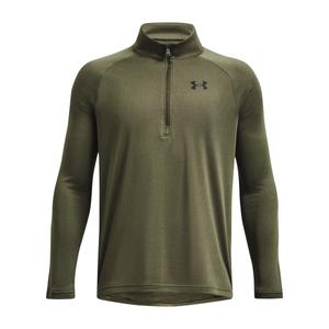 1363286-390-veste-de-survetement-a-1-2-zip-enfant-under-armour-tech-tm-2-0-vert-marine-noir