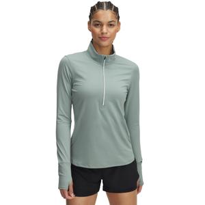 1379349-348-haut-d-entrainement-1-2-zip-femme-under-armour-qualifier-run-vert
