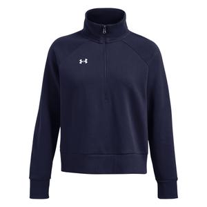 1379492-410-sweatshirt-1-2-zip-femme-under-armour-rival-fleece-bleu-navy-blanc