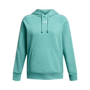 1379500-482-sweatshirt-a-capuche-femme-under-armour-rival-fleece-bleu-turquoise-blanc