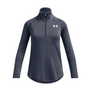 1379532-044-haut-d-entrainement-1-2-zip-fille-under-armour-tech-tm-gris-fonce-blanc