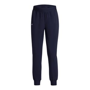 1382727-410-pantalon-taille-haute-femme-under-armour-rival-woven-bleu-navy-blanc