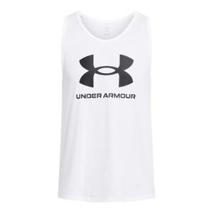 1382883-100-debardeur-under-armour-sporstyle-logo-blanc-noir