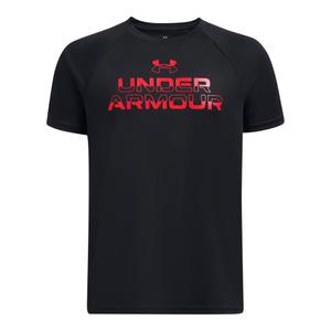 1383010-002-t-shirt-enfant-under-armour-tech-tm-split-wordmark-noir-rouge