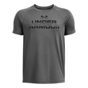 1383010-025-t-shirt-enfant-under-armour-tech-tm-split-wordmark-castlerock-noir