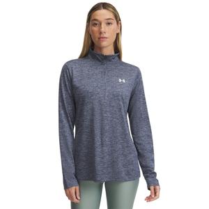 1384225-044-haut-d-entrainement-1-2-zip-femme-under-armour-tech-tm-gris-fonce-blanc