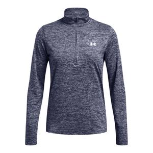 1384225-410-haut-d-entrainement-1-2-zip-femme-under-armour-tech-tm-bleu-navy-blanc
