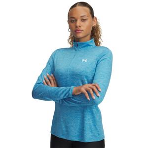 1384225-452-haut-d-entrainement-1-2-zip-femme-under-armour-tech-tm-ether-blue-blanc-bleu-navy